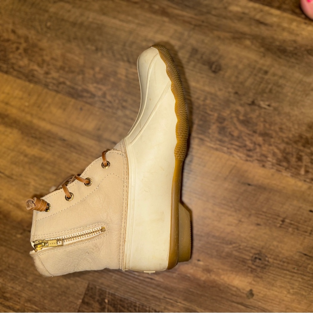 Cream Sperry Duck Boot
